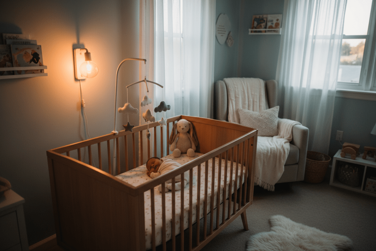 Chambre bébé – ambiance cozy soir