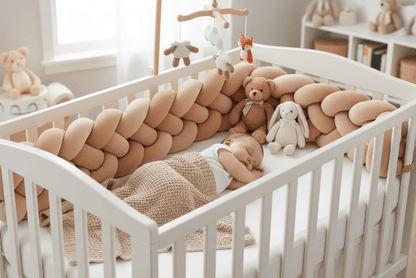 tresse de lit bebe beige Chambre complète bébé tresse beige couverture mobile toutous