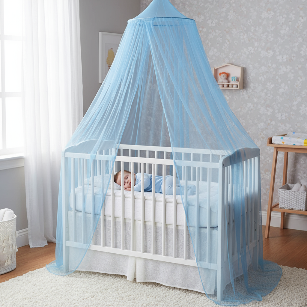 ciel de lit bebe bleu