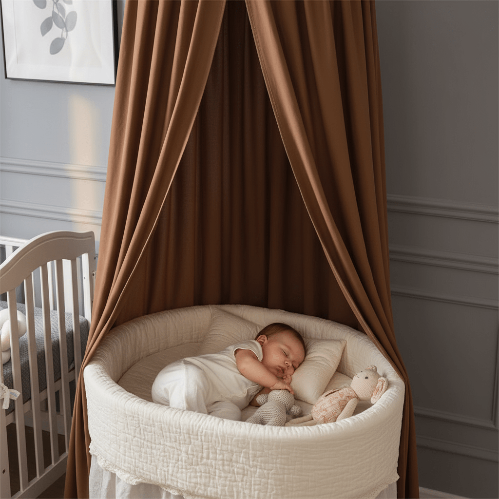ciel de lit pour bebe nid rond 
