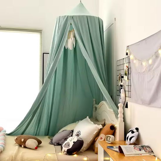 ciel de lit pour bebe vert