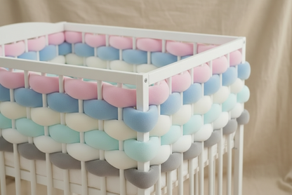 Tresse de lit 5m Coin berceau tresse pastel fond doux paysage