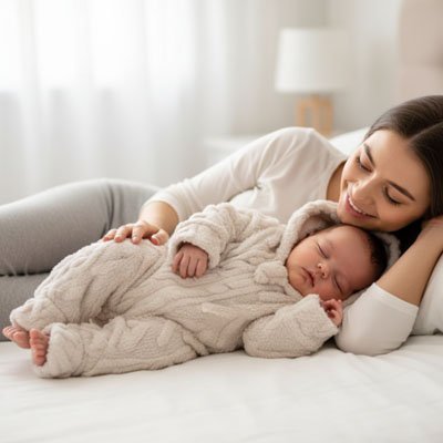 Combinaison Hiver Bébé Douillette Cosy - Chaud Combinaison hiver pour bebe avec maman 
