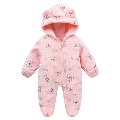 combinaison bébé fille ourson rose motifs 