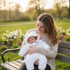 combinaison bebe ours banche avec maman 