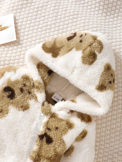 combinaison bebe ours capuche doudou