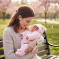 combinaison bebe ours rose avec maman 