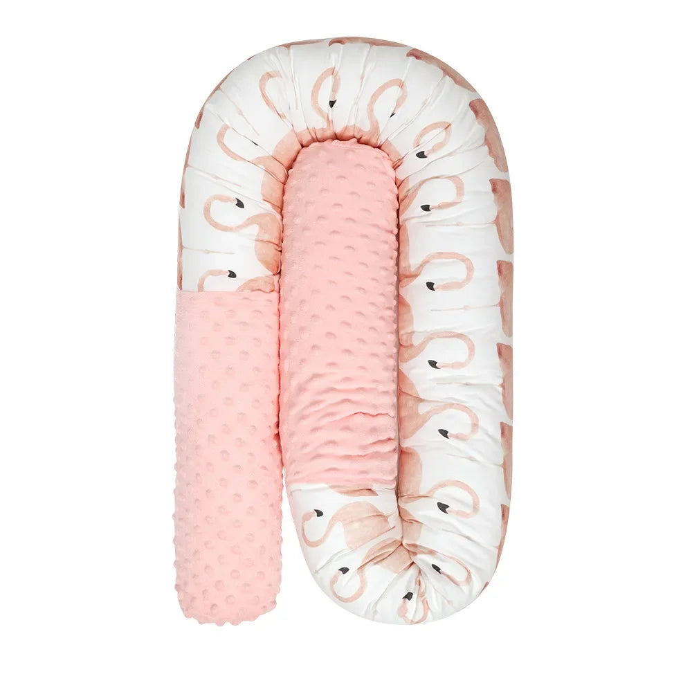 contour de lit de bébé coussin rose Cygne