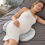 coussin femme enceinte pour dormir bedaine blanche