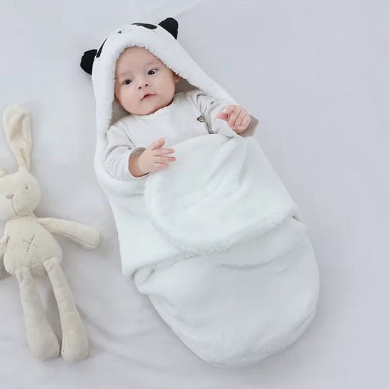 Couverture Emmaillotage Cocon Confort - Étreinte Chaleureuse 
couverture-d'emmaillotage-bebe-blanc