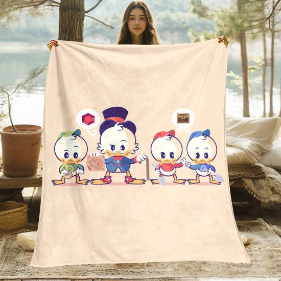 couverture bébé  canard famille 