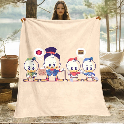 couverture bébé  canard famille 