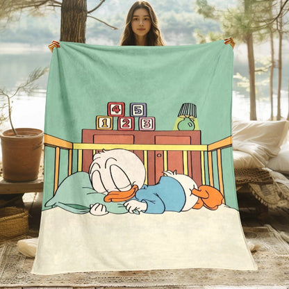 couverture bébé  canard vert