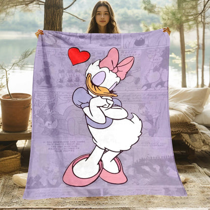 couverture bébé lilas canard