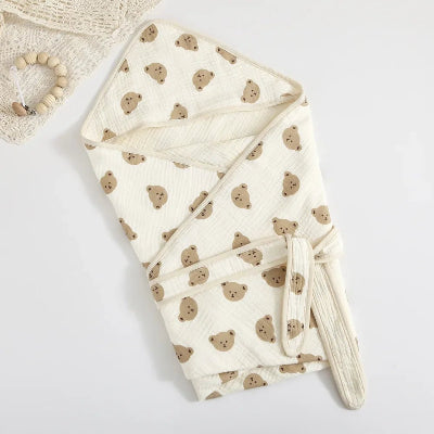 couverture bebe en coton ourson
