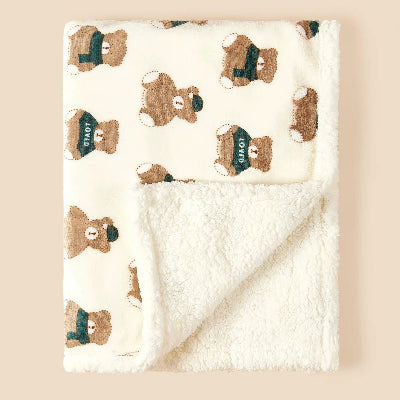 couverture chaude et douce petits oursons