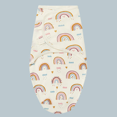 couverture emmaillotage arc-en-ciel
