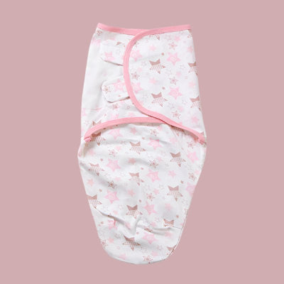 couverture emmaillotage étoile rose