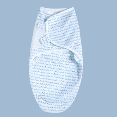 couverture emmaillotage vague bleue 