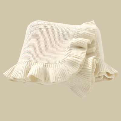 couverture en coton beige