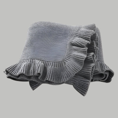 couverture en coton grise