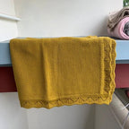 Couverture Coton Douceur Complicité - Bio 100%
couverture en coton jaune moutarde