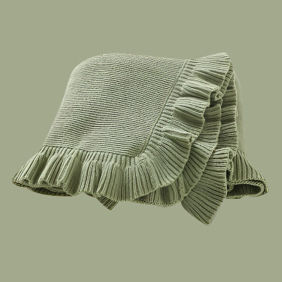 couverture en coton kakis