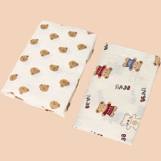 couverture legere bebe ourson petits et ourson
