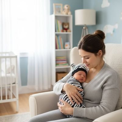 couverture pour emmailloter zebre et maman sommeil