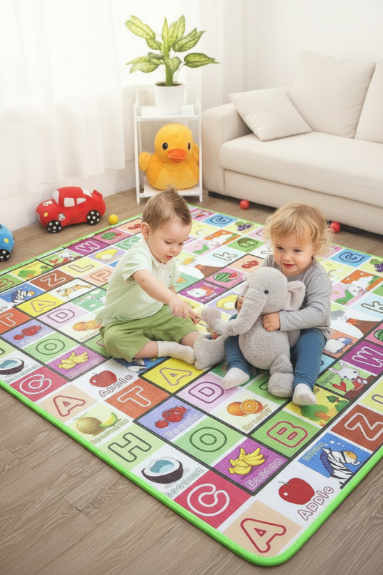Tapis d'eveil BEBE Deux bébés toutou éléphant tapis