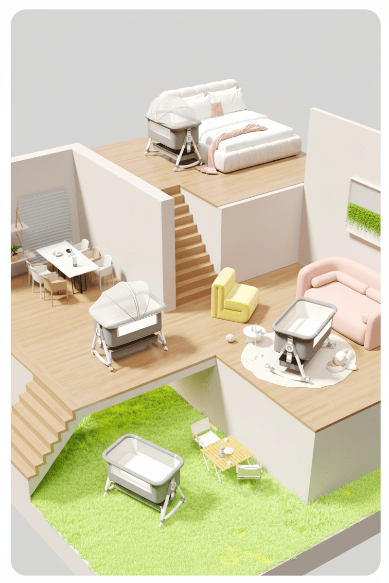 lit cododo évolutif Diorama 4 usages berceau sans texte