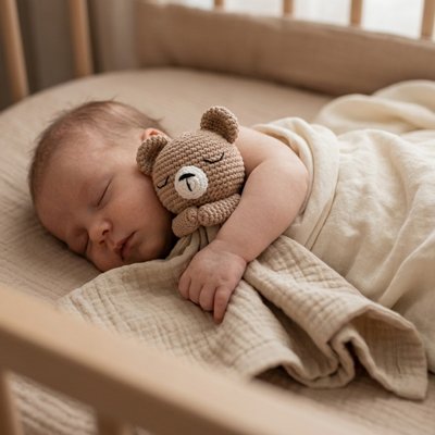 doudou bébé garcon sommeil profond avec son ami