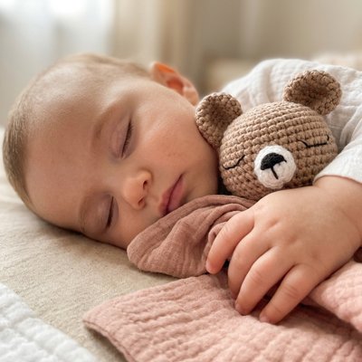 doudou bébé fille plan agrandi sommeil