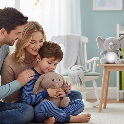 doudou pour bébé garçon en famille