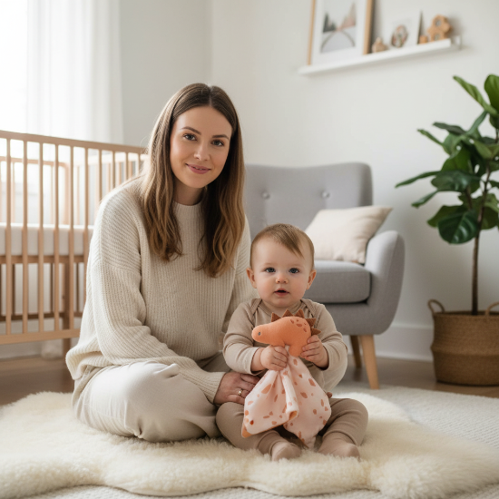 Doudou BEBE Garcon dinosaure orange — maman et bébé
