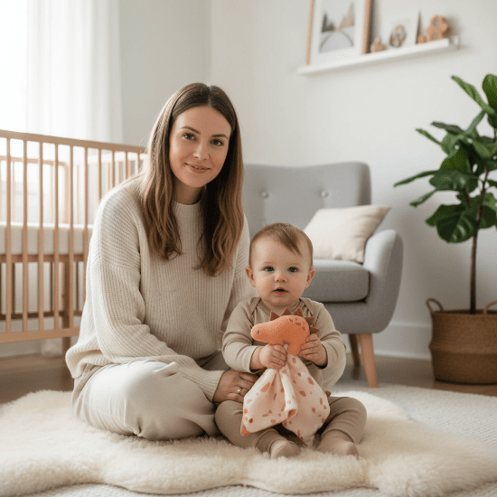 Doudou BEBE Garcon dinosaure orange — maman et bébé