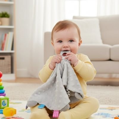 Doudou Fille Naissance éléphant gris