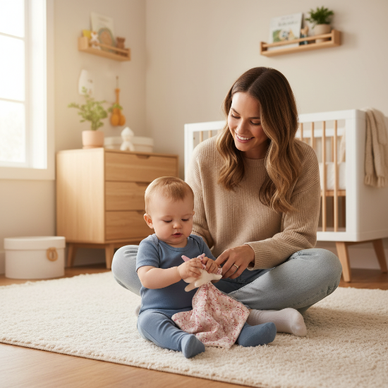 Doudou BEBE Garcon licorne rose — maman et bébé