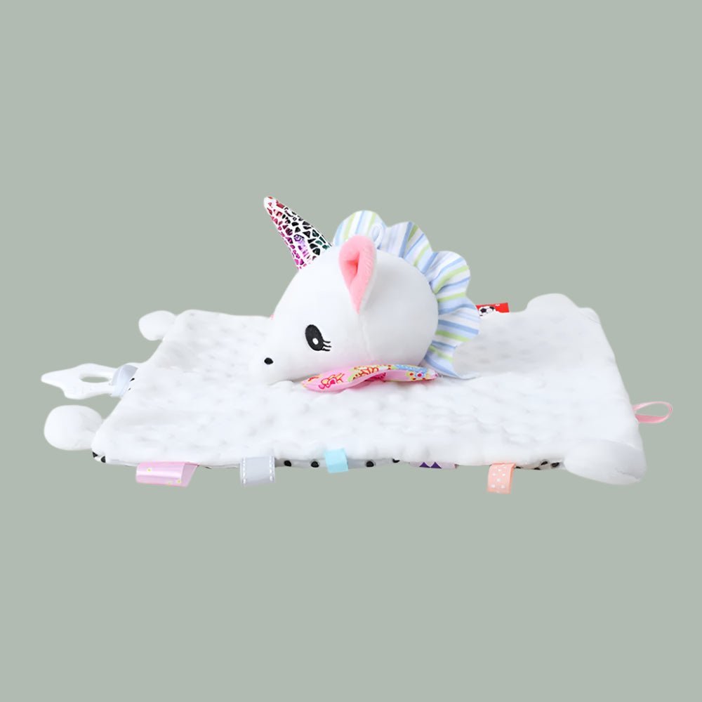 Doudou Bébé Joyeux - Peluche Apaisante Multicoloredoudou bébé lapin licorne-rose