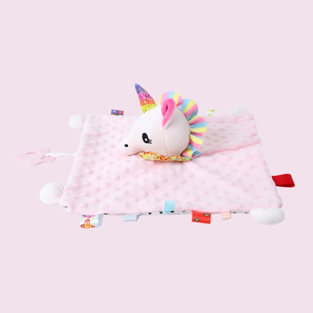 Doudou Bébé Joyeux - Peluche Apaisante Multicolore doudou de naissance licorne