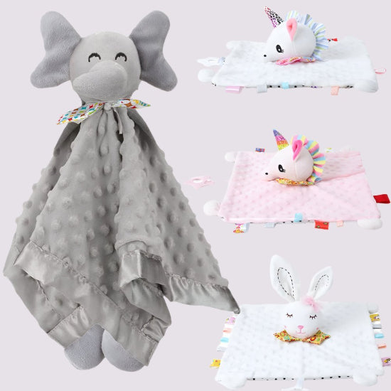 Doudou Bébé Joyeux - Peluche Apaisante Multicolore douduo bébé réconfort