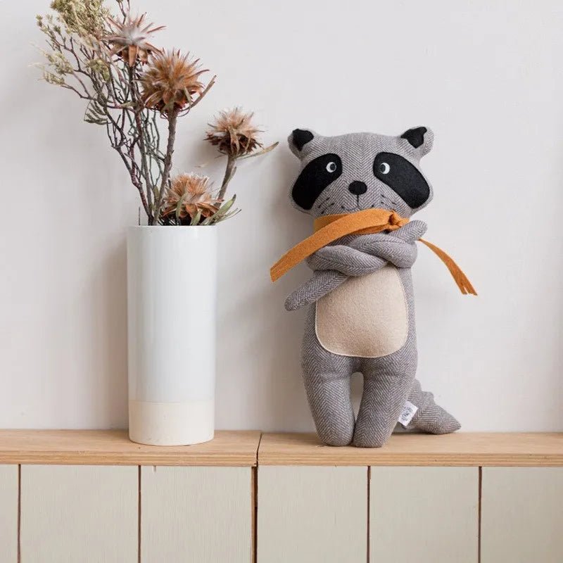 doudou bebe animaux raton laveur