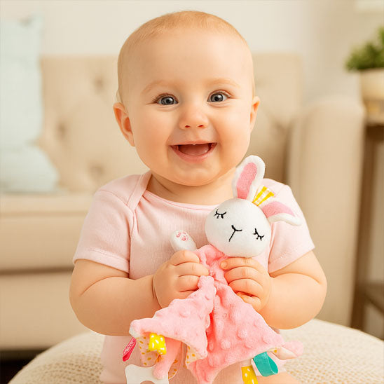 doudou bebe fille lapin rose