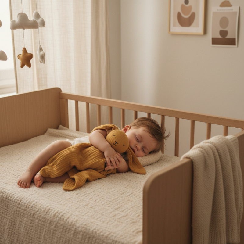 doudou lapin Doudou Rose - Bébé dort Doudou Jaune Moutarde - Bébé dort