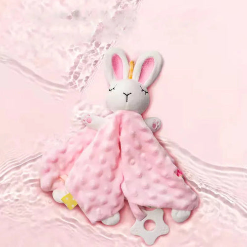 doudou lapin blanc et rose 