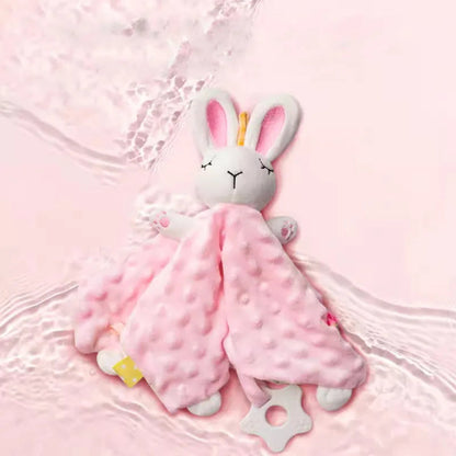 doudou lapin blanc et rose 