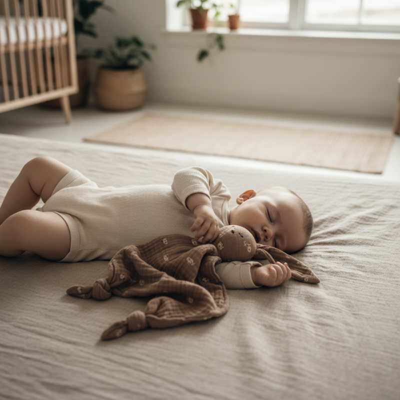  doudou lapin une Doudou brune Marron