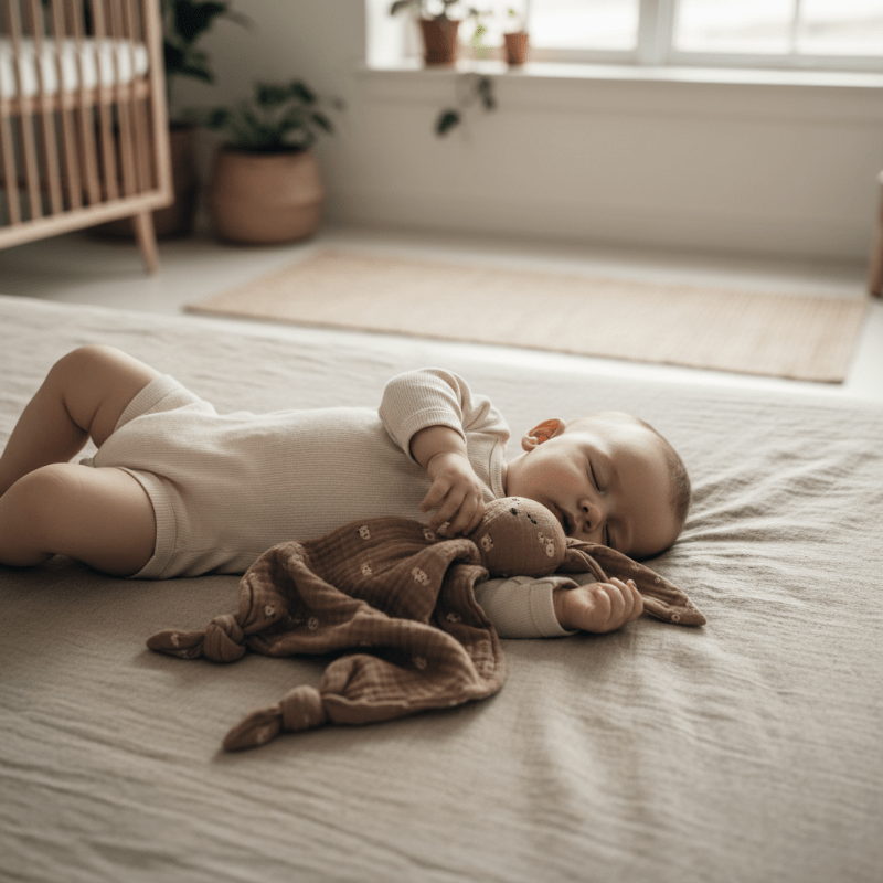  doudou lapin une Doudou brune Marron