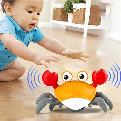 eveil musical bebe crabe orange