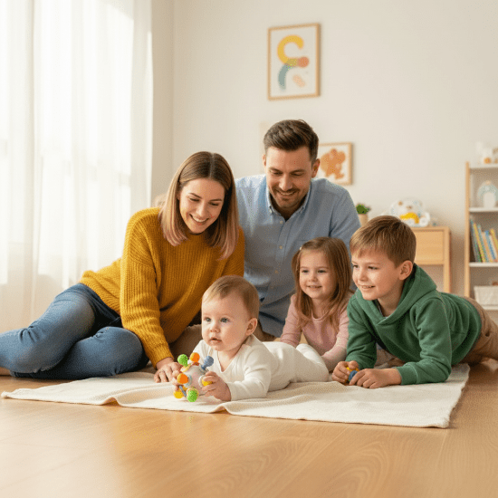 hochets bébé Famille avec vêtements variés